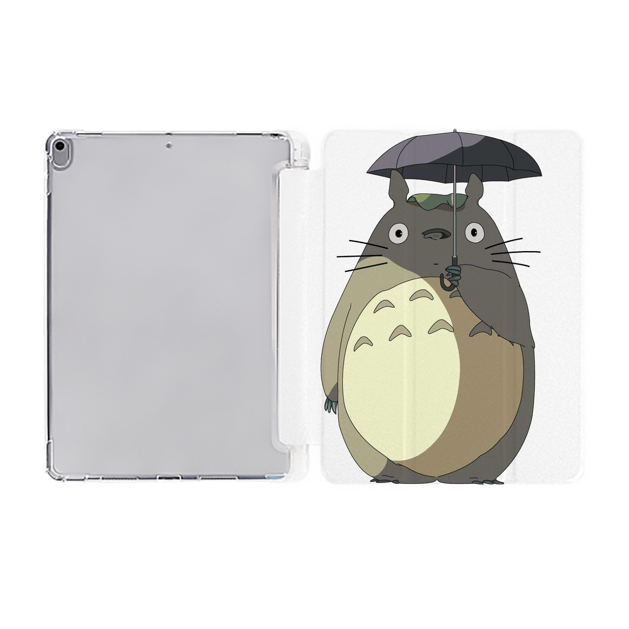 （画像用） となりのトトロ 草壁メイ 草壁サツキ My Neighbor Totoro Satsuki Kusakabe Mei Kusakabe IPad ケース ペン収納付き 三つ折りスタンド PUレザー×シリコン 対応機種9.5/10.5/10.9インチ